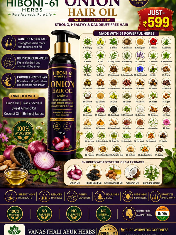 HIBONI-61  ONION HAIR OIL